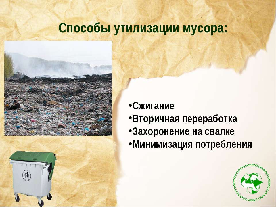 Переработка мусора в россии презентация